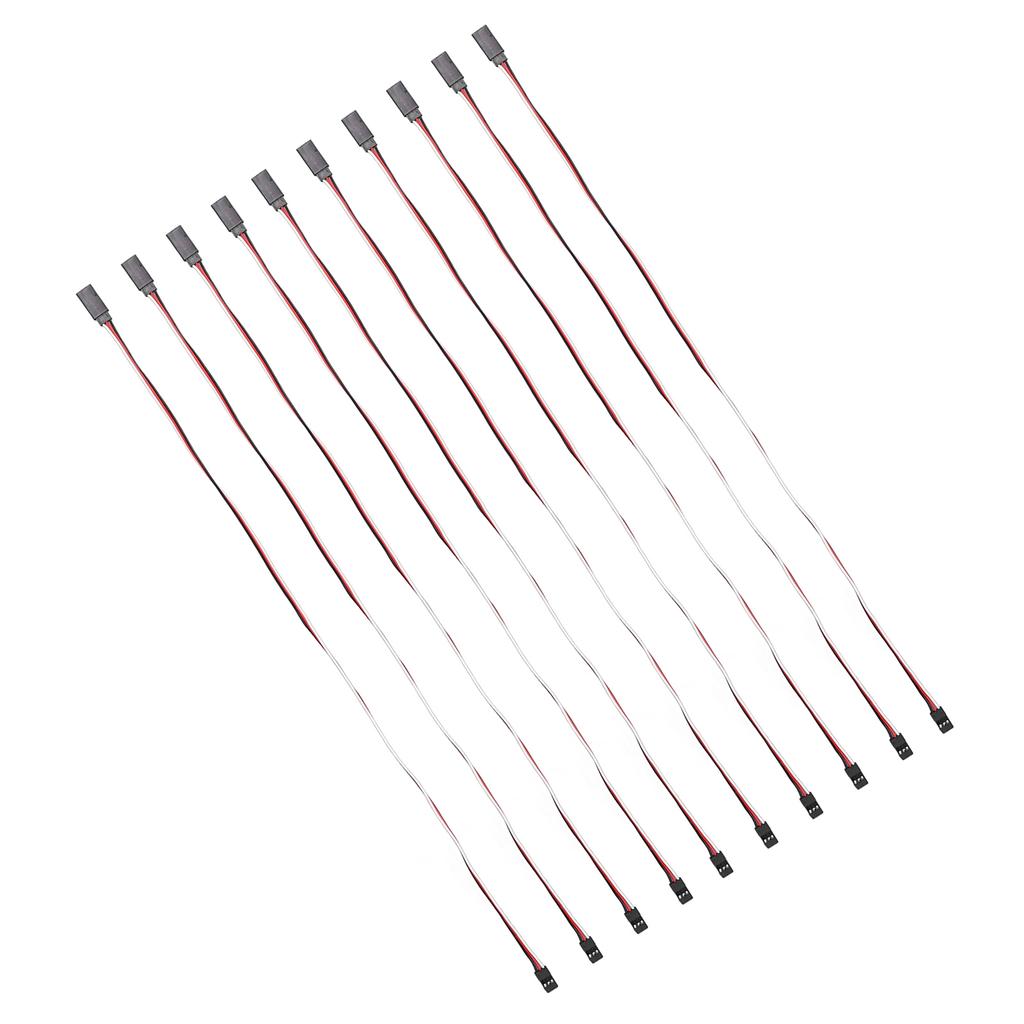 10PCS 3 Pin Servo Extension Cable Model Car Servo Driver Connection Line Brass Inner Core 500mm
