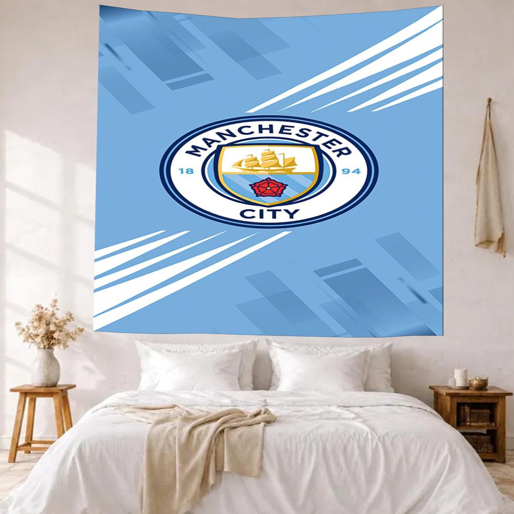 Manchester City Wall Decor Tapestry Art For Pet Memorial Birthdaywedding Party Backdrop Family Gift