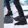 Men Winter Plus Velvet Snow Boots Casual PU Lace Up Warm Outdoor Cotton Shoes Large High Top Thick Antiskid Shoe 39-48