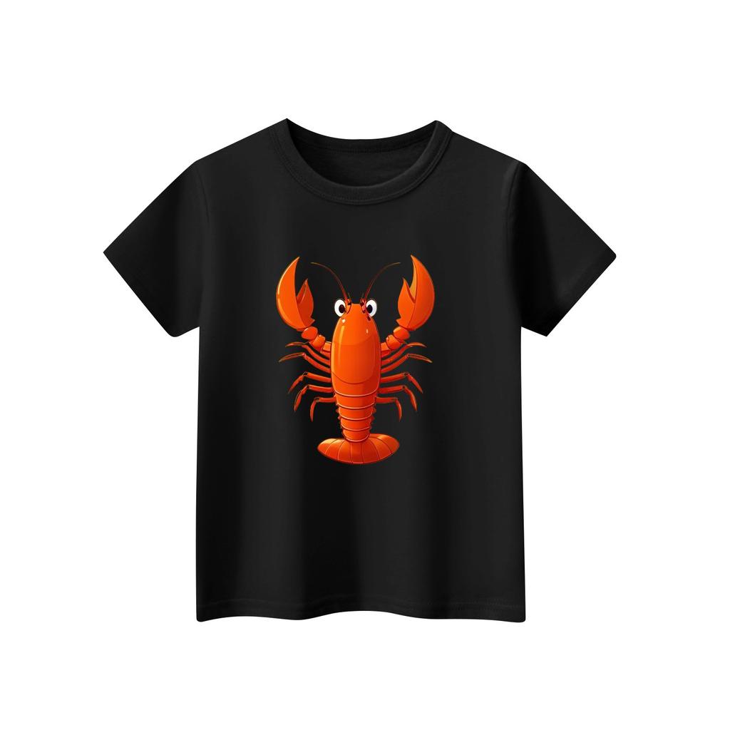 Детская футболка с коротким рукавом и принтом животных, повседневный топ