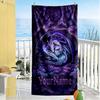Gothic Illustrations Customize Text Beach Towel Quick-Dry Soft Microfiber Portable for SwimmingBeachCamping Travel Beach AccessoriesGym