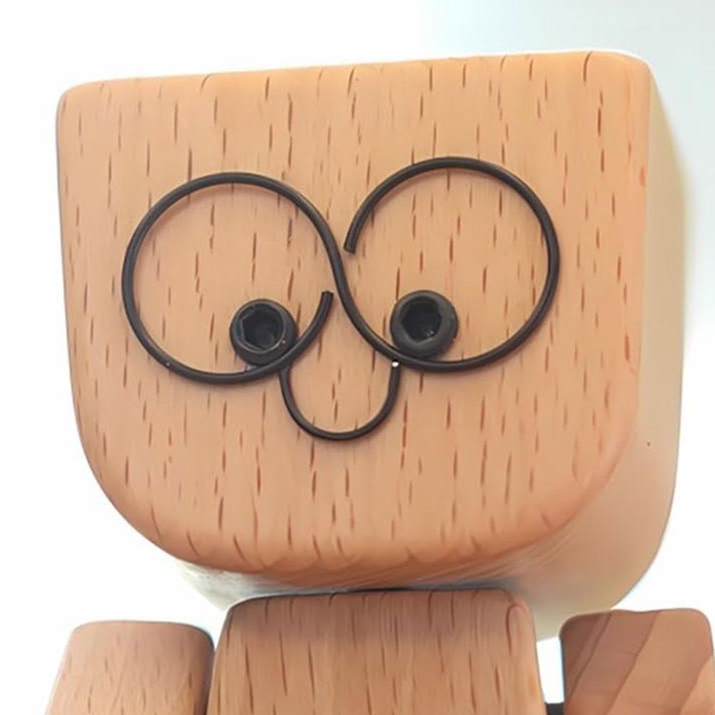 1/2Set Funny Shaking Legs Wooden Man Charming Little Wooden Figure Desktop Decor Ornaments Cute Car Dashboard Decor