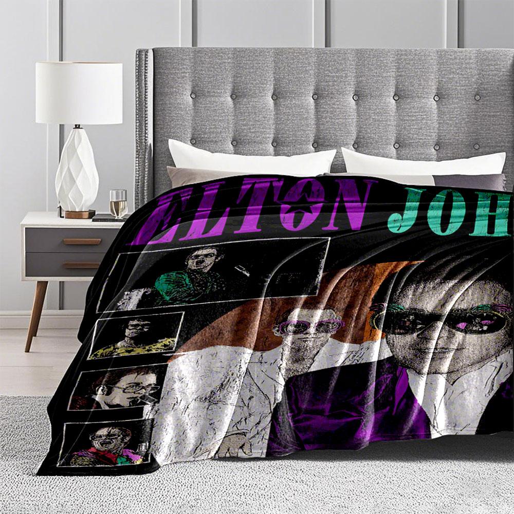 Pop Art Elton John Blanket for all seasons blanket lunch break throw gift
