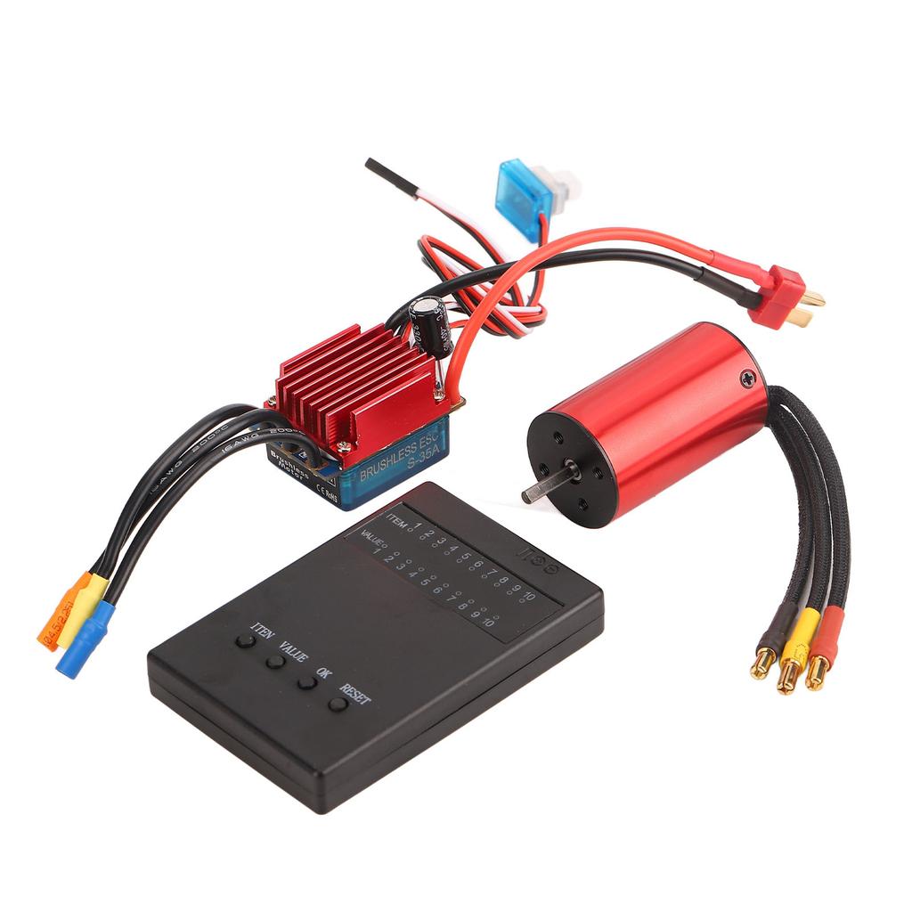 2845 Brushless Motor Set 3700KV Waterproof Brushless Motor 35A Brushless ESC with ESC Programming Card for 1 12 RC Car