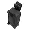 LayLax Compact Dump Pouch, Black, Foldable, Roll-Up, Lightweight, with Belt Clip and Drop Protection, Patch Base
