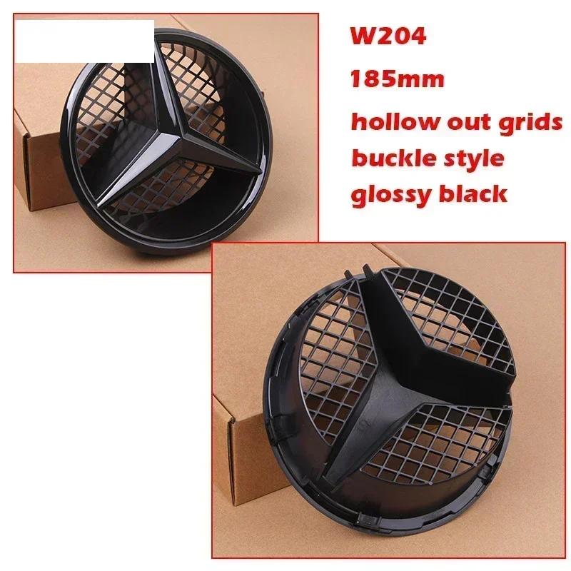 2025 New For Mercedes Benz Hollow Out Grids ABS Front Grille Car Emblem 3D Star Badge for Mercedes Benz W204 W205 W213 X253 W166