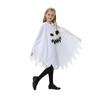 [LJZM] Косплей Привидения для Детей Хэллоуин Костюм Привидения Детский Костюм Мрачного Жнеца Дьявола Пончо Привидения Флуоресцентный Эффект Плащ для Мальчиков и Девочек Милый (Белый, Л)