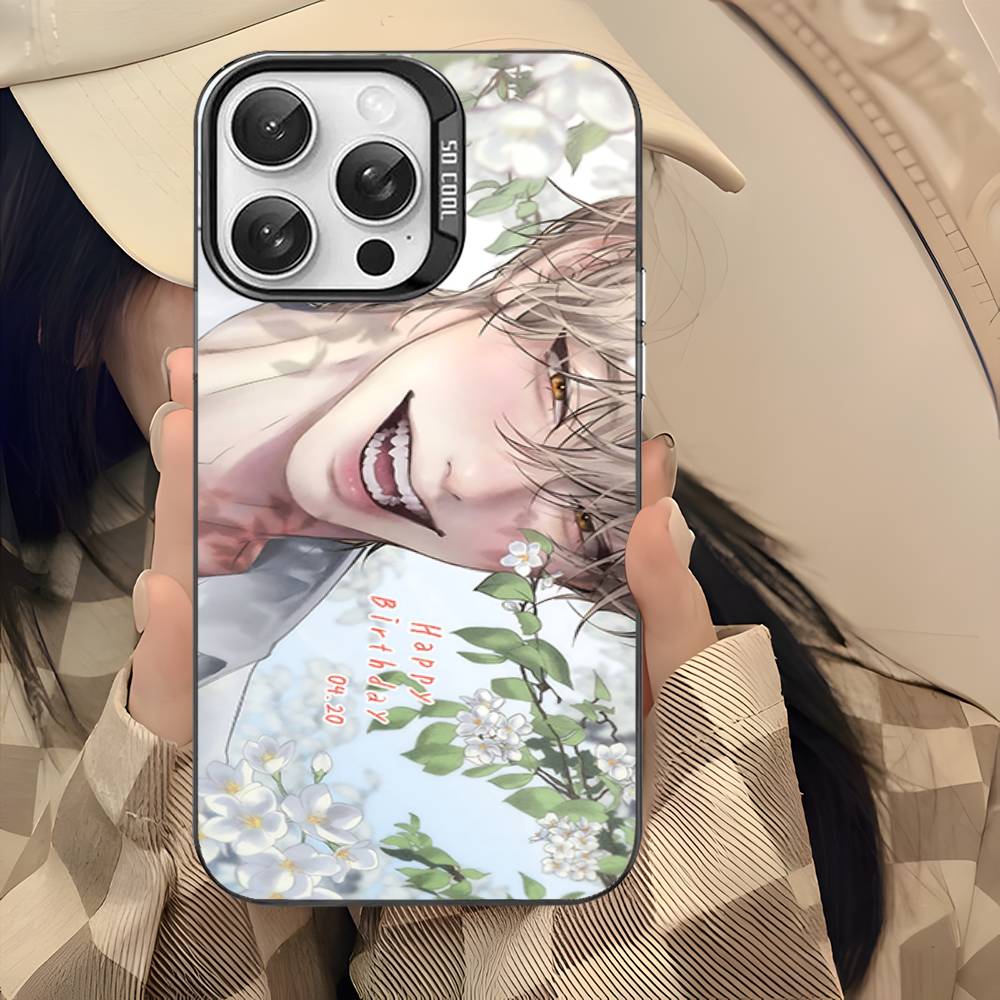 Чехол Negative Romance Bl для iPhone 17 12 11 13 14 15 16 Pro Max Plus Серебристый