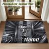 Crystal Velvet Square Rug Custom NameLas Vegas Raiders Pattern Non Slip Home Floor Decor Rug