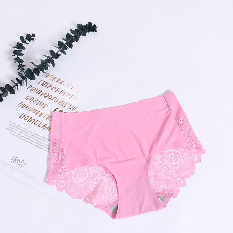 Женское сексуальное нижнее белье Трусики средней посадки Нижнее белье Кружево Чистый цвет Хлопок Женское нижнее белье Трусы