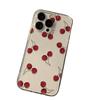 Niche Full Screen Cherry Suitable for IPhone16promax Mobile Phone Case Simple Thickened Transparent Apple 15 Anti Fall 14