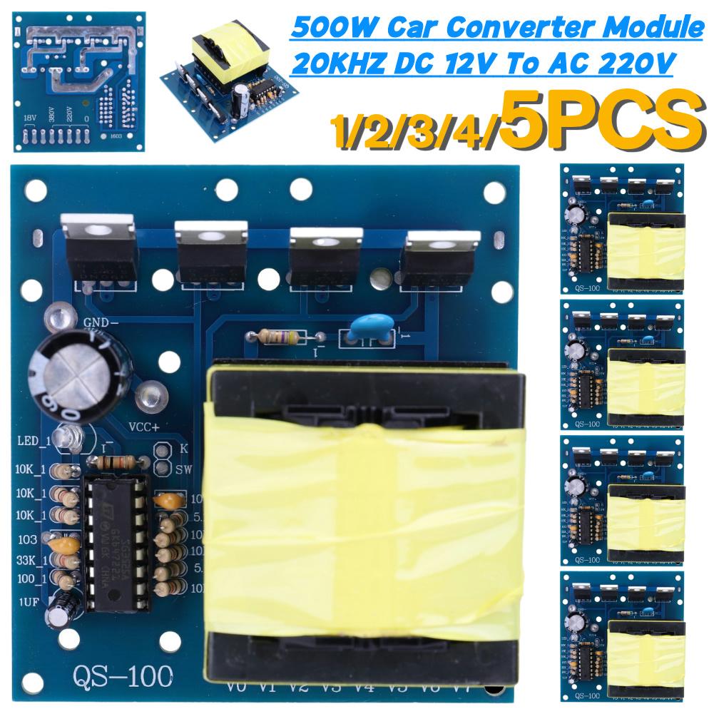 500W Car Converter Module 20KHZ DC 12V To AC 220V Mini Boost Converter Board Square Wave Inverter Step Up Module