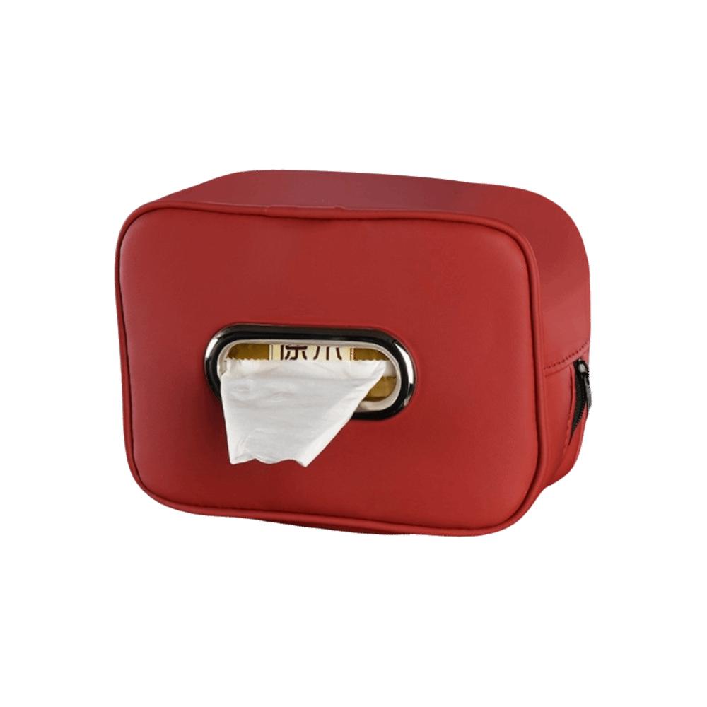 Minimalist Car Tissue Box Leather Tissue Storage Box Durable Sun Visor Tissue Box Car Interior