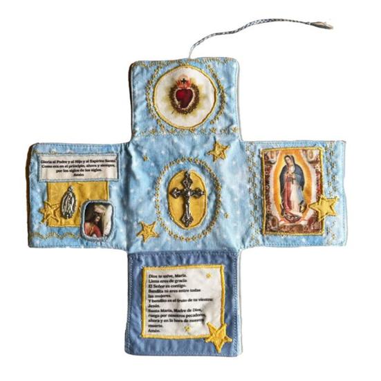 Католический карманный киот Набожный карманный киот с молитвенным гаджетом Лоскутное молитвенное одеяло ручной работы со святыми символами Молитвы Духовный подарок для католиков
