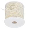 Faux Pearl Bead Garland String Round DIY Decoration Craft Clothing Accessories 3mm 50Meter RollBeige