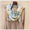 Hangzhou Silk Square Scarf Ink Painting Silk Scarf Female Versatile Chinese Style 110 Mulberry Silk Scarf