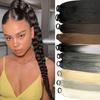Synthetic Fiber Long Braided Ponytail Extensions Wrap Around Ponytail Hairpiece with Rubber Band Boxing Braids