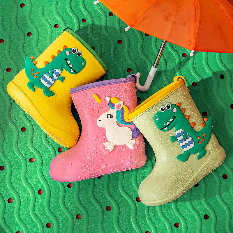 Children's Rain Shoes Boys and Girls Baby Waterproof EVA Rain Boots