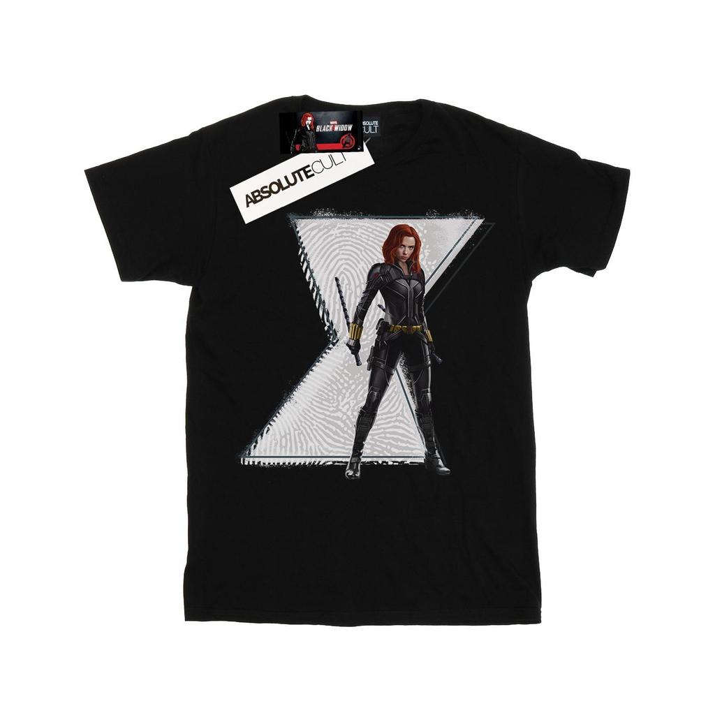 Marvel Womens/Ladies Black Widow Movie Natasha Logo Cotton Boyfriend T-Shirt
