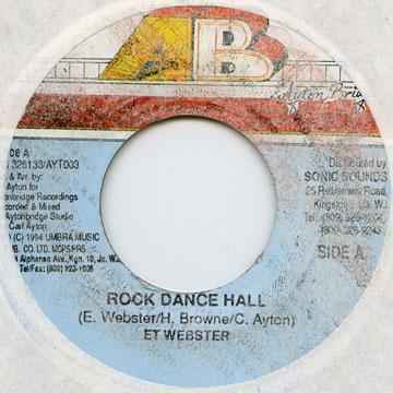 7-дюймовая пластинка E.T. WEBSTER - Rock Dance Hall AYT003 Ayton Bridge 1994 Ямайка Регги, Ска и Даб Б/у