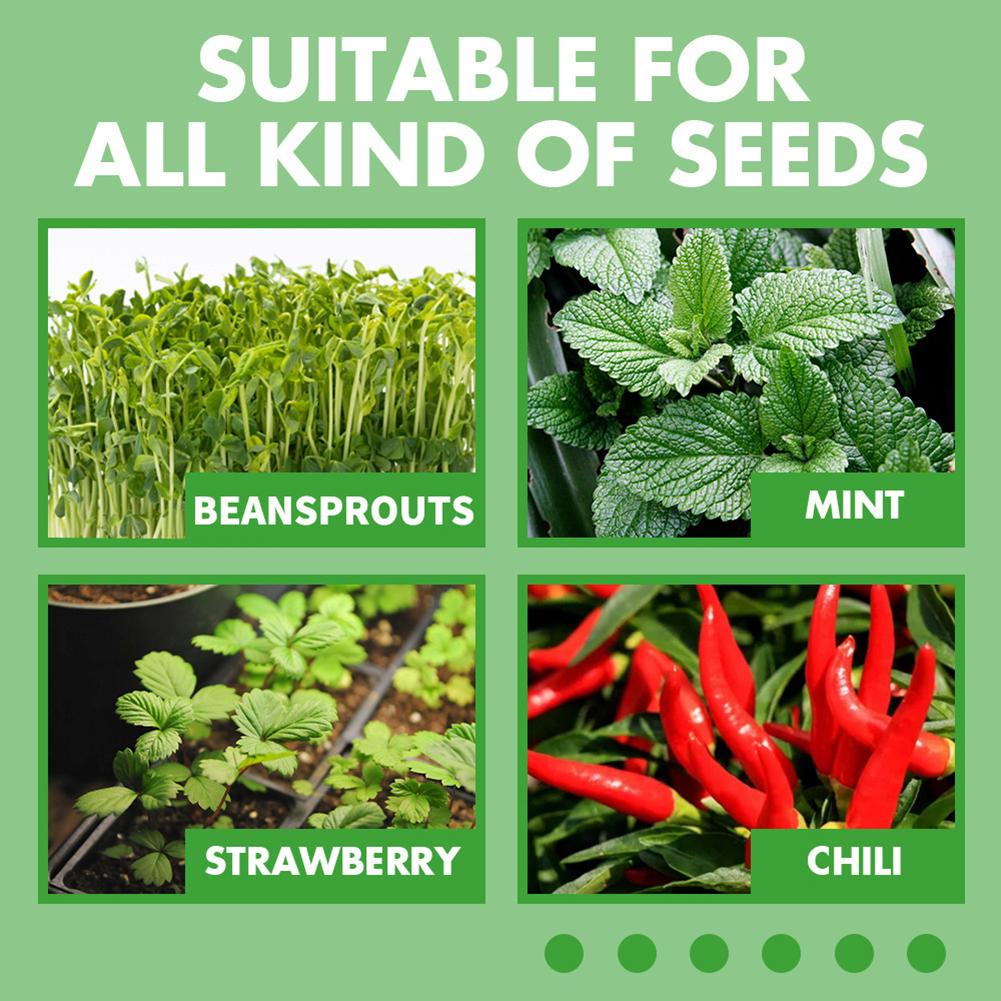 1-5pcs Plants Seed Starter Trays with Humidity Dome 12 Holes Per Tray Nursery Pots Lights For Home Plant Greenhouse Growing Pot