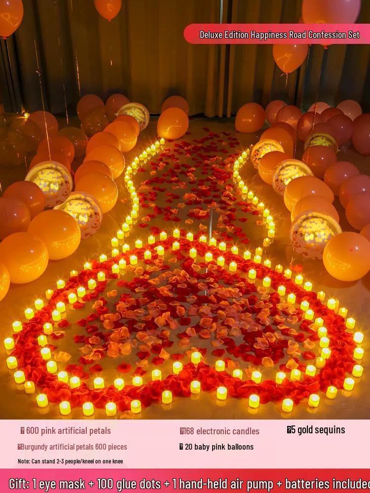 Romantic Indoor Proposal & Celebration Candle Decor Set