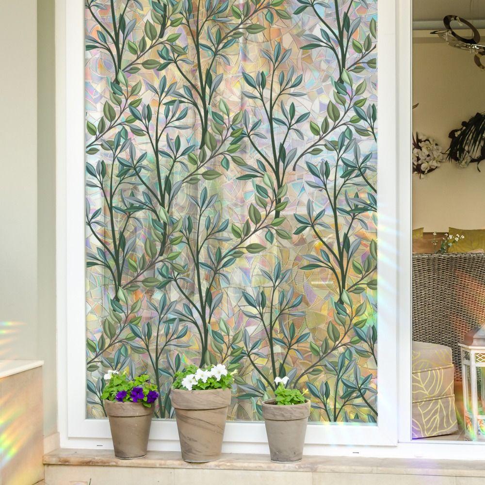 Colorful Window Sticker Cane Vine Glass Sticker INS Style Window Privacy Film Home Decoration