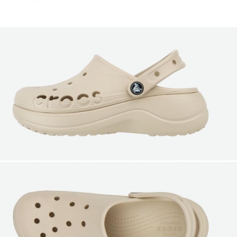 Crocs Сандалии женские Baya Platform Clog Winter White 208186 11s