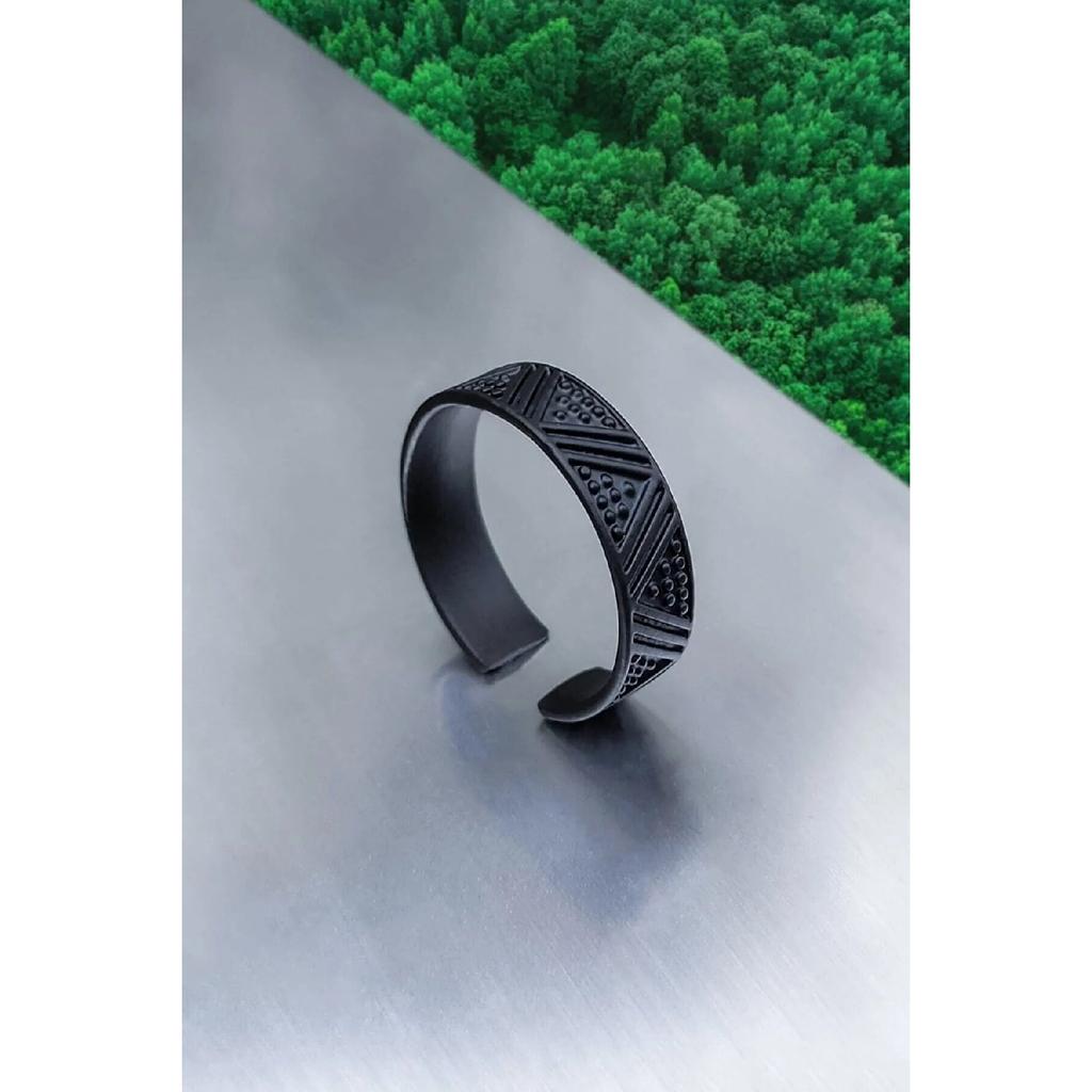 Набор регулируемых колец из трех частей унисекс с черным покрытием