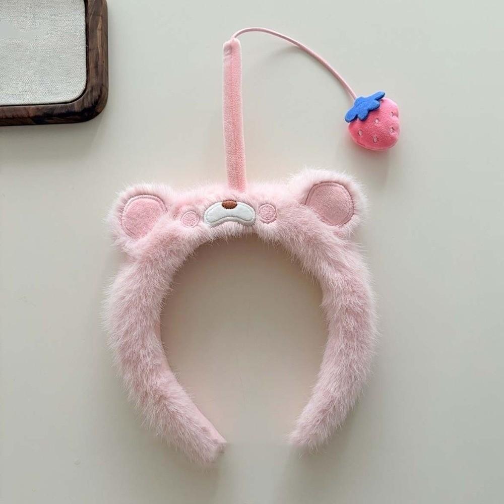 Panda Cat Fishing Plush Headband Hair Accessories Girls Cartoon Hairband for Gift