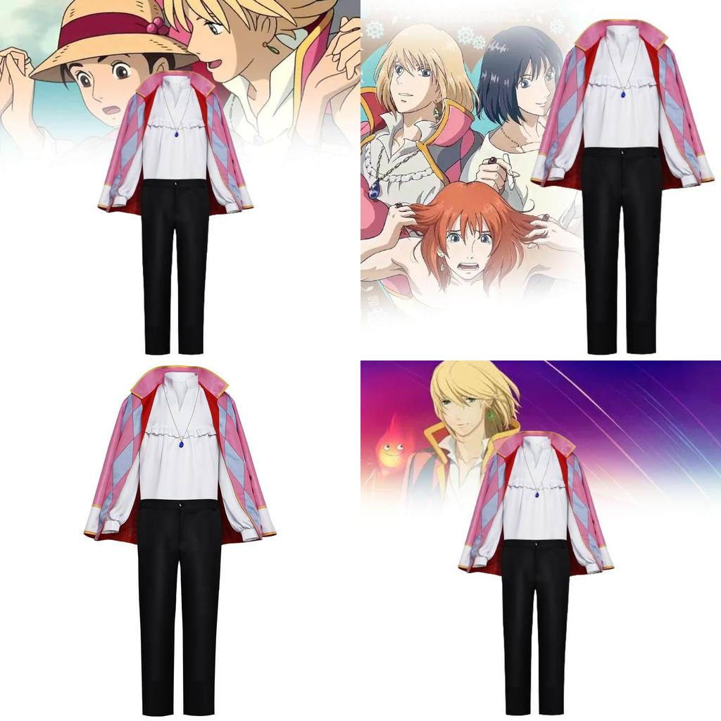 Authentic Howl's Moving Castle Cosplay Costume Soft Anime Character Outfit For Halloween