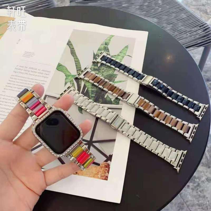 Ремешок для Apple Watch 10 9 8 7 6 5 se ремешок для iwatch ultra 49 мм 42 мм 45 мм 46 мм 41 мм смола металл браслет наручный ремешок