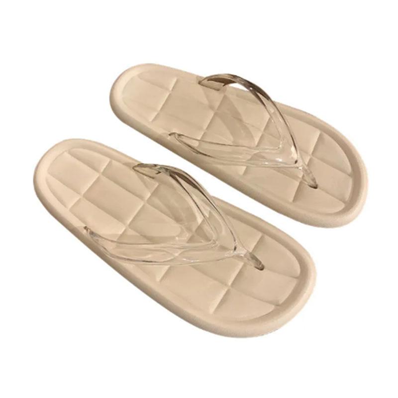 Korean Version of The Transparent Flip-flops Female Summer Solid Color Cool Fashion Casual Ins Flip-flops Outside Wear Beach Shoes