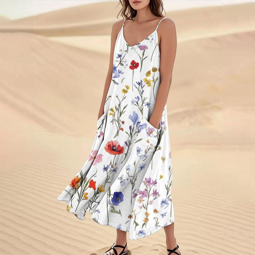 Women's Summer Dress Casual Loose Long Beach Vacation Dresses