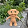 Маленький Зеленый Горшок для Растений, Милый Горшок-Тролль, Декоративный Смоляной Цветочный Горшок, Оригинальный Горшок для Суккулентов, Декор для Дома и Улицы, Уникальная Идея для Подарка