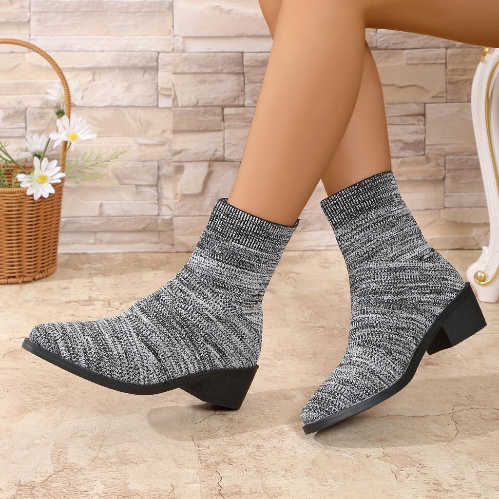 Women Sock Boots New 2024 Winter Fashion Elegant Ankle Boots Women Fashion Party Designer Sexy Shoes for Women Botas De Mujer