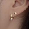 youngglow 14k flat dia mini cubic piercing