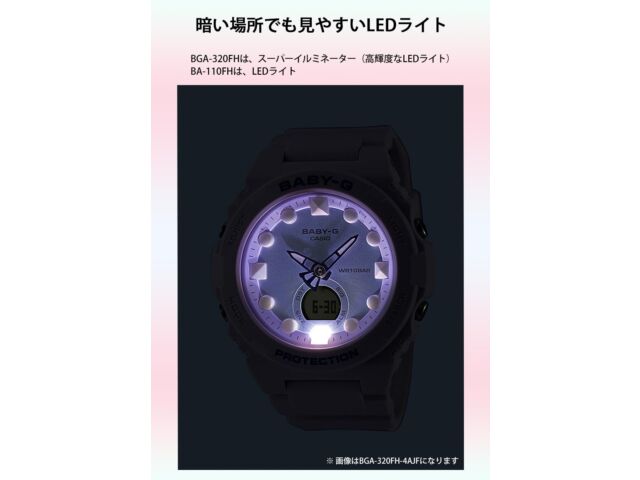 Casio Baby-G BA-110FH-2AJF Woman's Wrist Watch Blue Analog & Digital Resin NEW