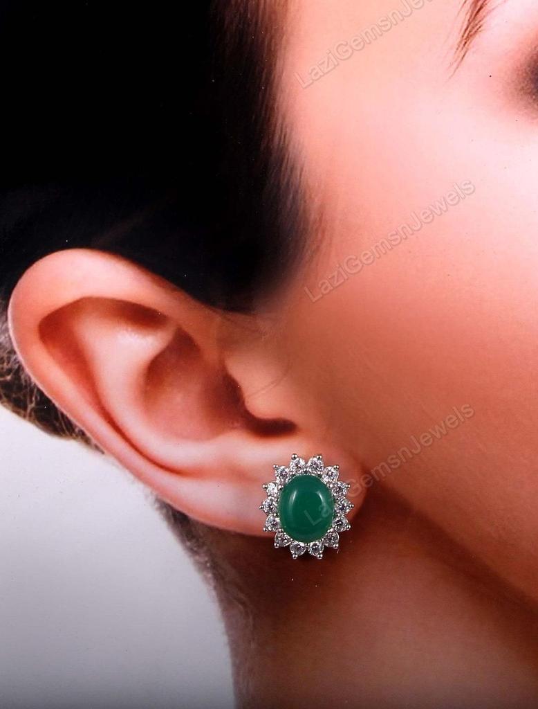 Серьги-гвоздики из натурального оникса, минималистичные серьги-гвоздики, простые ювелирные серьги, серебро 925 пробы, зеленый драгоценный камень, серьги Bigl Boho, подарок мамы ей