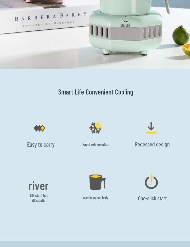 Portable Rapid Cooling Cup - Quick Chill Student Drinkware for Dorm or Office