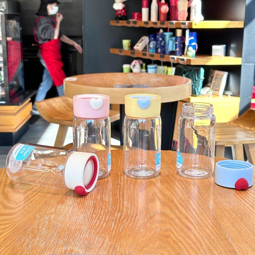 Plastic Straight Drink Water Cup With Handle Fitness Drinking Bottle Outdoor Sport