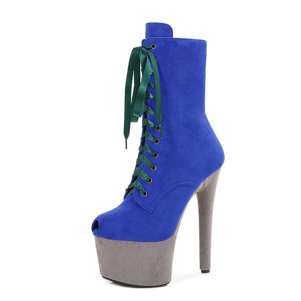 Сексуальные супервысокие сапоги 17 см с открытым носком, для танцев на пилоне, на высоком каблуке, для ночного клуба, модель подиумной обуви на платформе