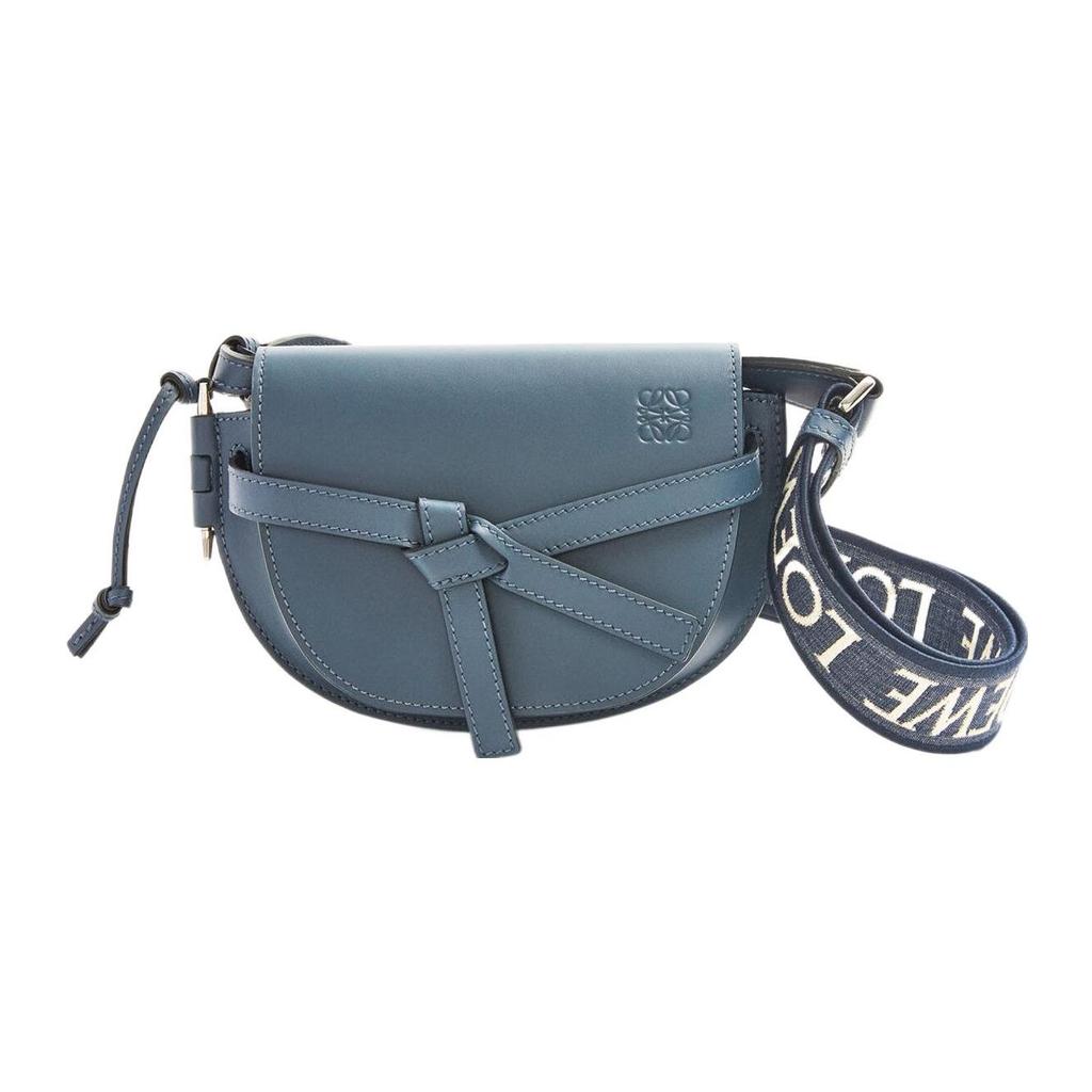 Loewe Adjustable Detachable Shoulder Strap Embossed Letter Puzzle Soft Cowhide Mini Shoulder Crossbody Bag Women Shoulder Bags Blue A650N46X13-6901