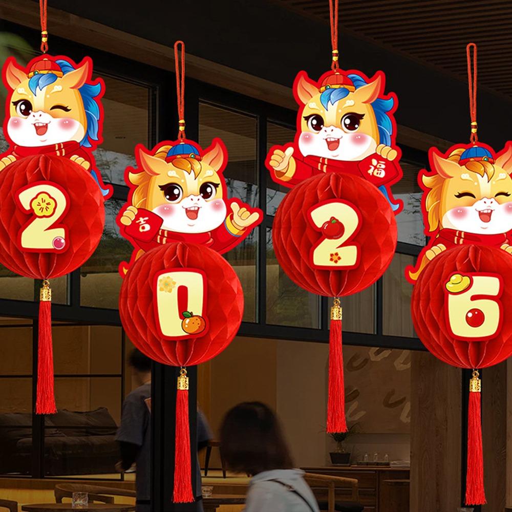 Traditional Horse Year Hanging Pendants Chinese Style Lucky Lanterns Ornament Wedding Birthday