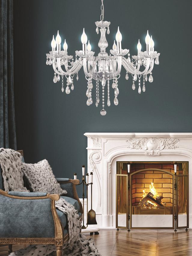 Żyrandol Glamour Z Kryształkami Cristallo 10X40W E14 Candellux