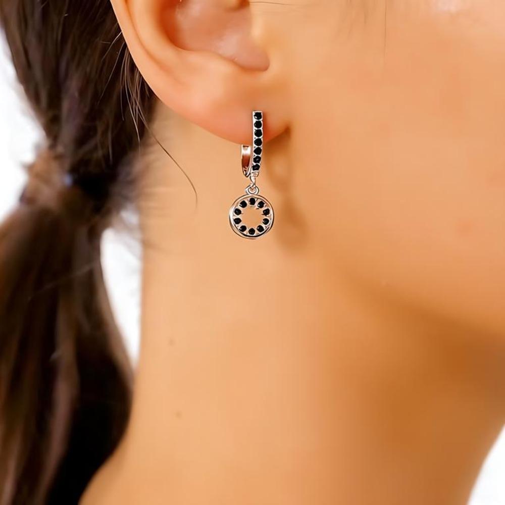 Black Awn Черные изысканные женские серьги-капли
