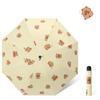 Black Glue Parasol Cute Three-fold Umbrella New Capybara Umbrella