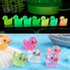 10/20/30/40/50/100Pcs Mini Duck Figurine Glow-in-the-dark Resin Little Duck Ornament Tiny Animal Toy Miniature Statue Fairy Garden Microlandscape