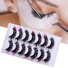 7 Pairs/Set False Eyelashes Curl Soft Bushy Colored Perfect Fitting Prom Accessory Imitation Mink Beauty False Eye Lash for Club