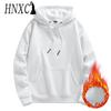 Мужская мода HNXC, повседневные однотонные толстовки с капюшоном и длинным рукавом с принтом